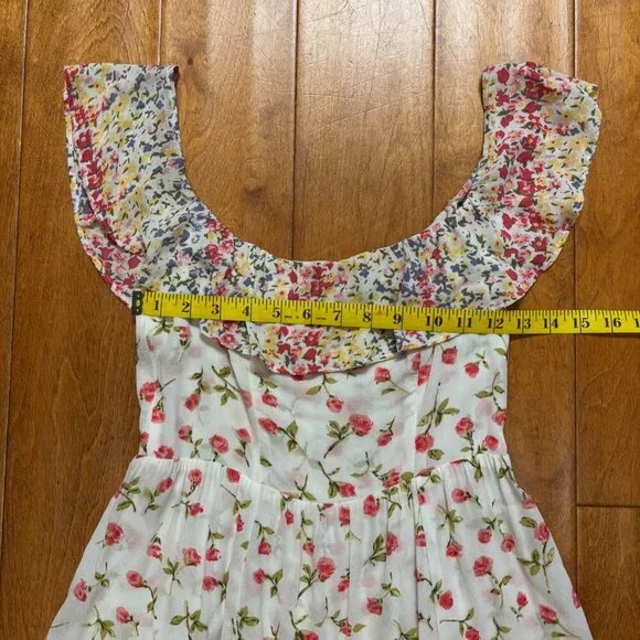 Reformation Womens Floral Dress Size 6 Mini Fairy Feminine Flowy Spring Party - Picture 12 of 14